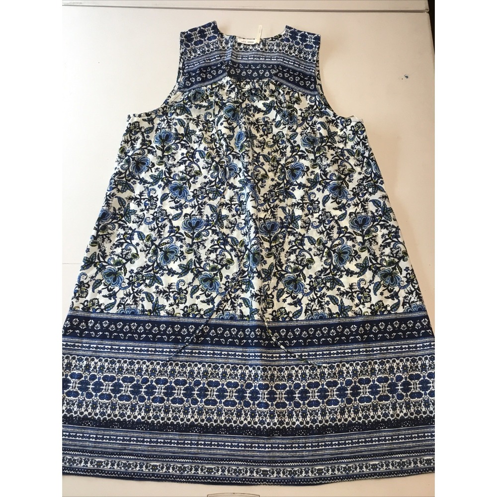 Blue Floral Print Sleeveless Dress By Blue Pepper Sz S